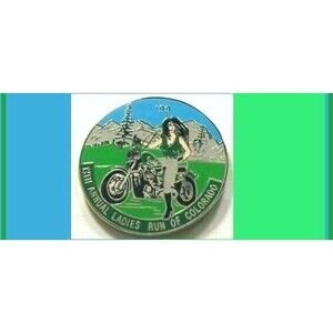 1999-13th Annual Ladies Run of Colorado ,Lady on a Harley-Davidson Collector Pin